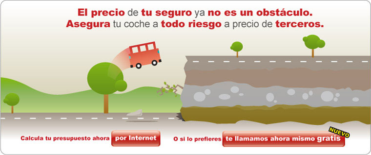 Tu seguro a todo riesgo con franquicia desde 315&euro; y p&aacute;galo mes a mes. Para nuevas contrataciones, seguro con periodicidad anual- Que el tomador, propietario y conductor principal, sea la misma persona, que sea mayor de 26 a&ntilde;os, que haya estado asegurado en los dos &uacute;ltimos a&ntilde;os y sin siniestros culpables, que no haya personas jur&iacute;dicas en el presupuesto de las nuevas p&oacute;lizas. Contrataci�n del seguro sujeto a normas de suscripci&oacute;n de la compa&ntilde;&iacute;a..