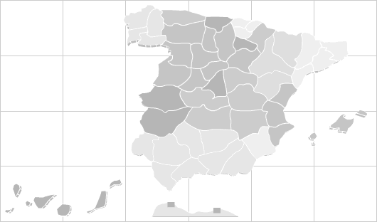Mapa de España con los talleres de chapa y lunas de Línea Directa Aseguradora. Requiere Flash Player