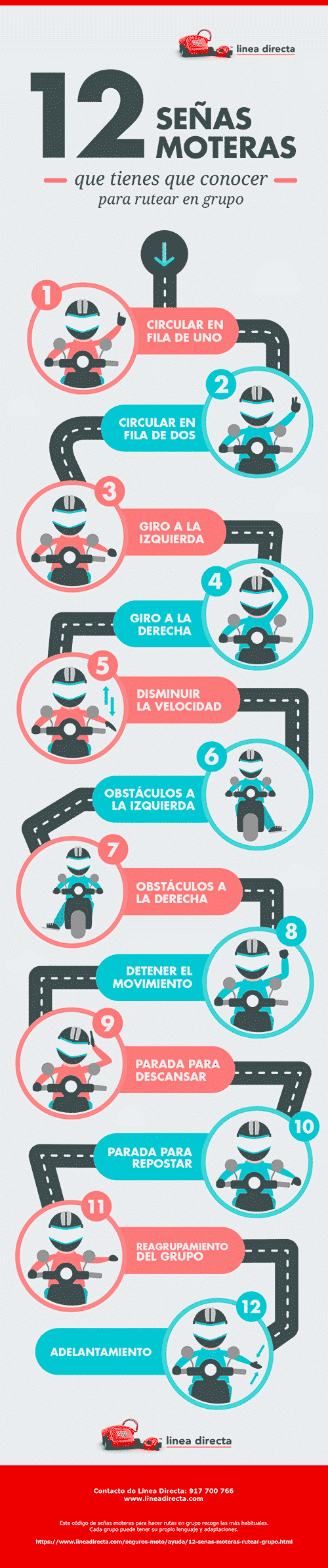 12 señas moteras que tienes que conocer para rutear en grupo