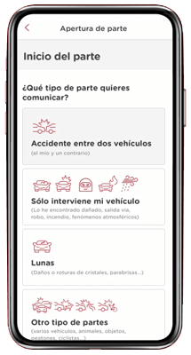 Abrir un parte en la App de Línea Directa