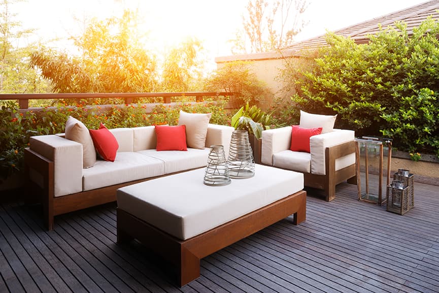 Cobertura de daños en mobiliario y arboleda de jardines y terrazas