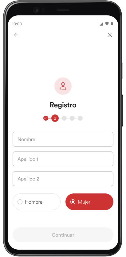 Paso 2 Registro App de Movilidad Personal