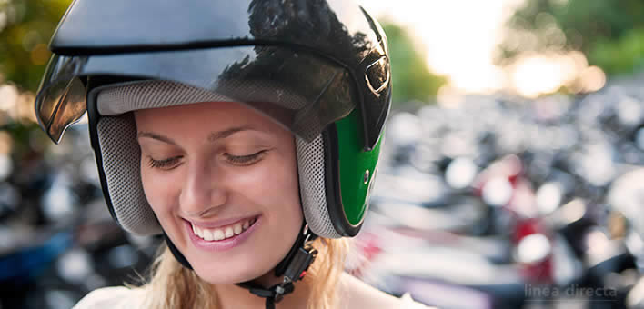 Desinfección de guantes y casco de la moto